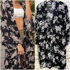 Spiritual Gangster floral kimono duster top